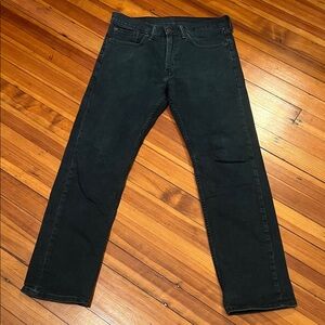 505Levi's Men's Black Straight Jeans